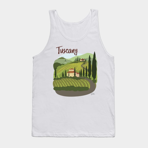 Tuscan Vineyard Tank Top by PatrickScullin